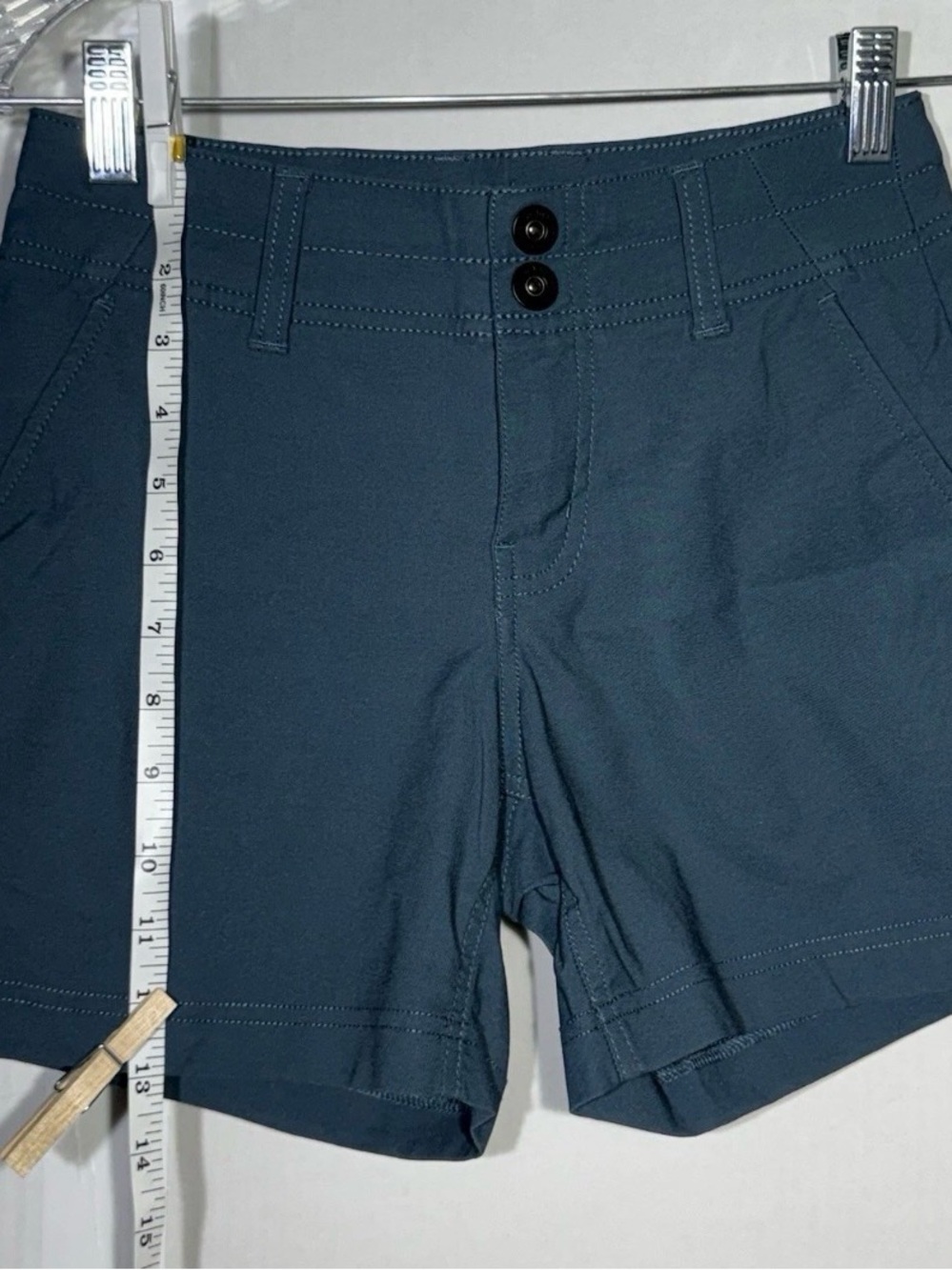 Prana Blue Shorts Size 4  Blue Cut Off Lightweight Pockets Hiking Outdoor Sz 0